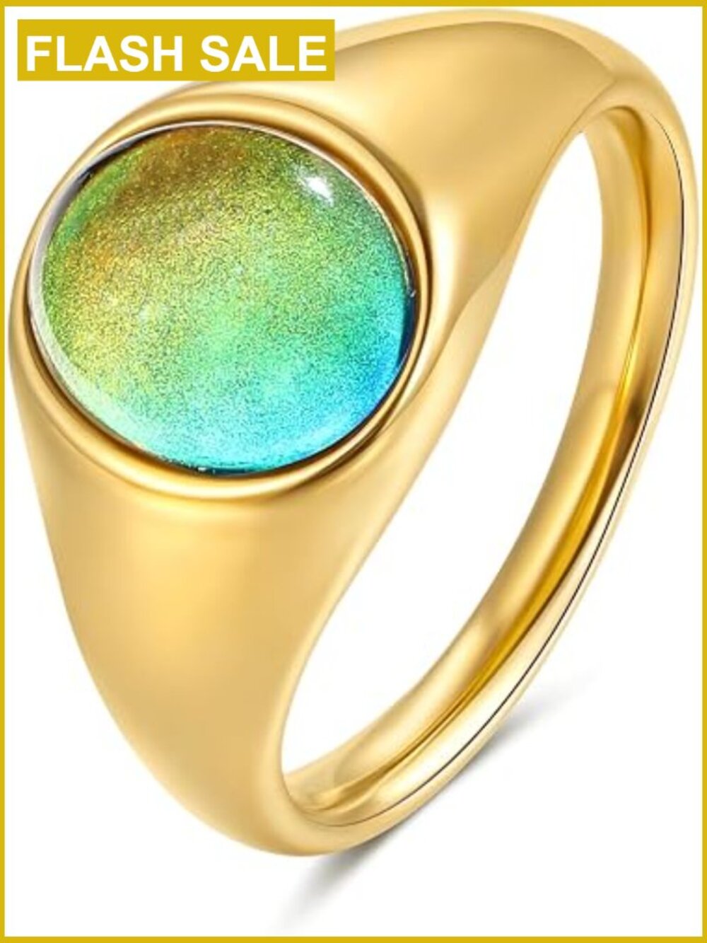 Stackable Mood Ring - Color Changing Stainless Steel Ring